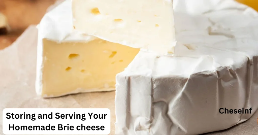 Storing and Serving Your Homemade Brie cheese